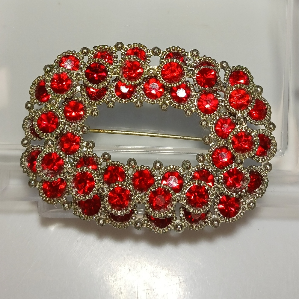 Vintage Rhinestone Brooch Pin - Picture 2 of 4